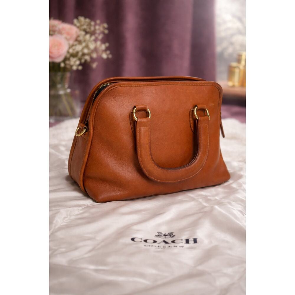RARE Coach Baxter British Tan Luxury Leather Satchel